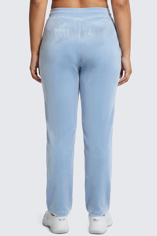 Plus-Size OG Big Bling Velour Track Pants