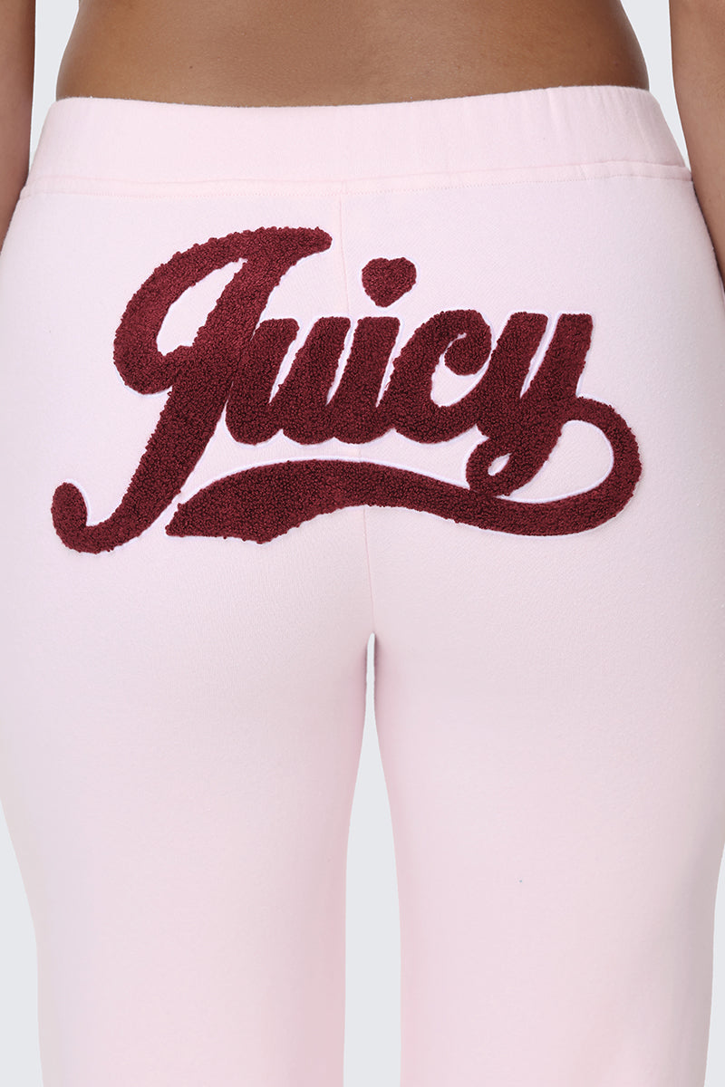 Embroidered Knit Bubble Leg Pants