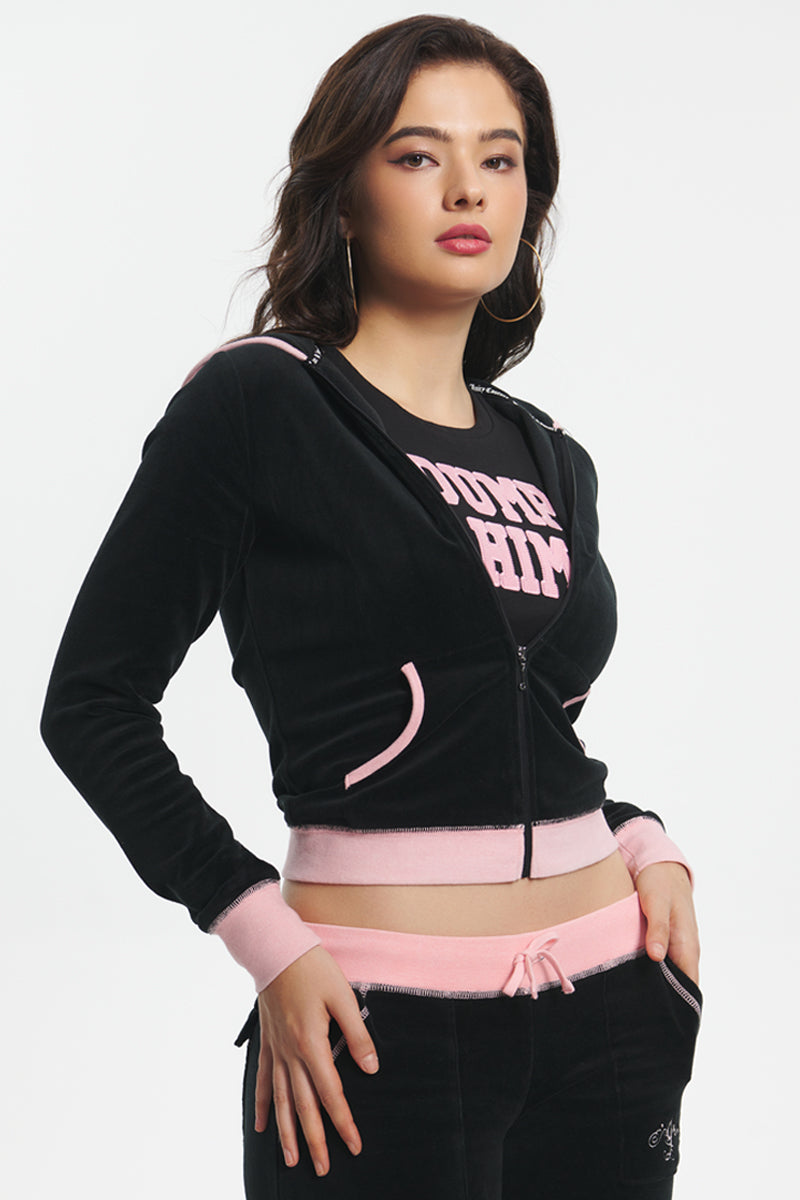 Sweetheart Cotton Velour Hoodie