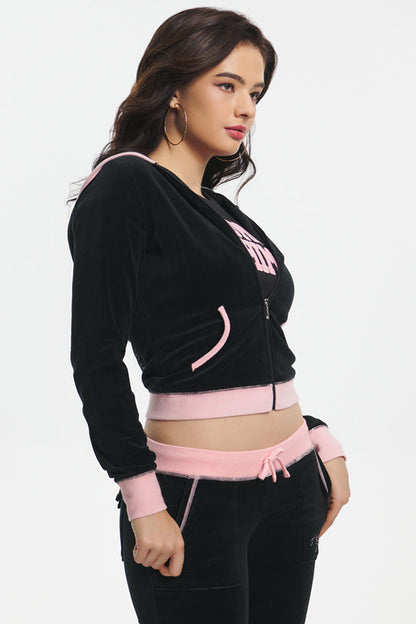 Sweetheart Cotton Velour Hoodie