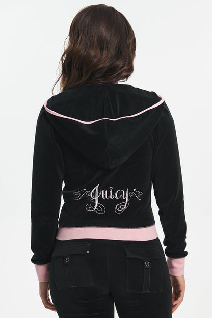 Sweetheart Cotton Velour Hoodie