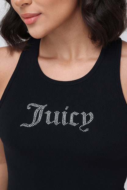 Small Bling High Neck Crop Tank