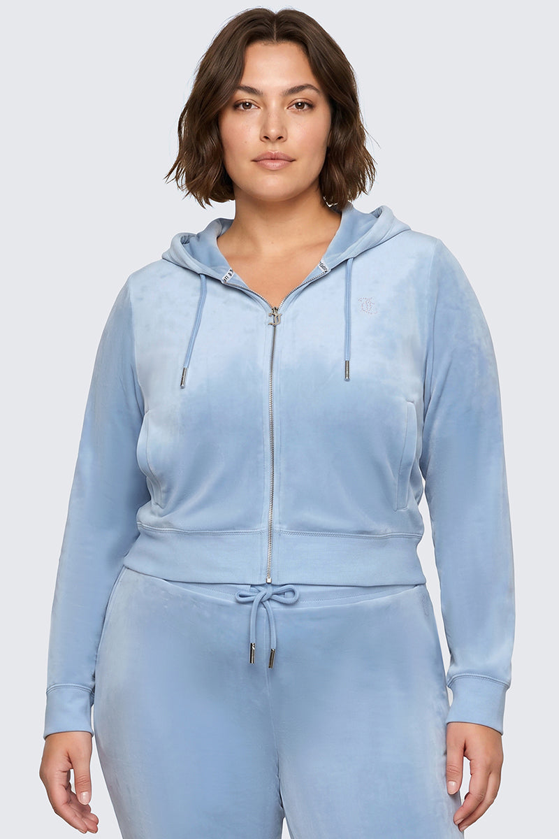 Plus-Size OG Big Bling Velour Hoodie