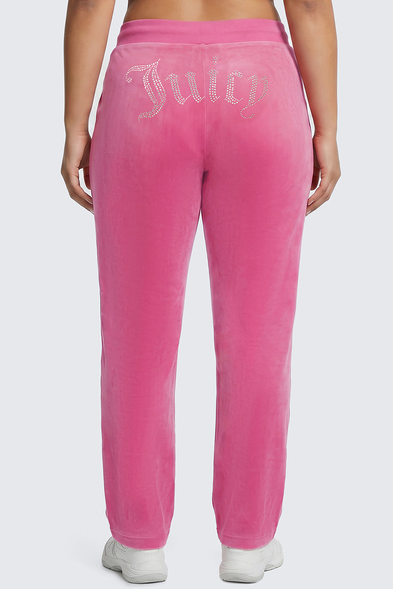 Plus-Size OG Big Bling Velour Track Pants