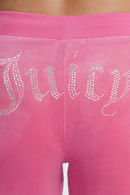 Plus-Size OG Big Bling Velour Track Pants