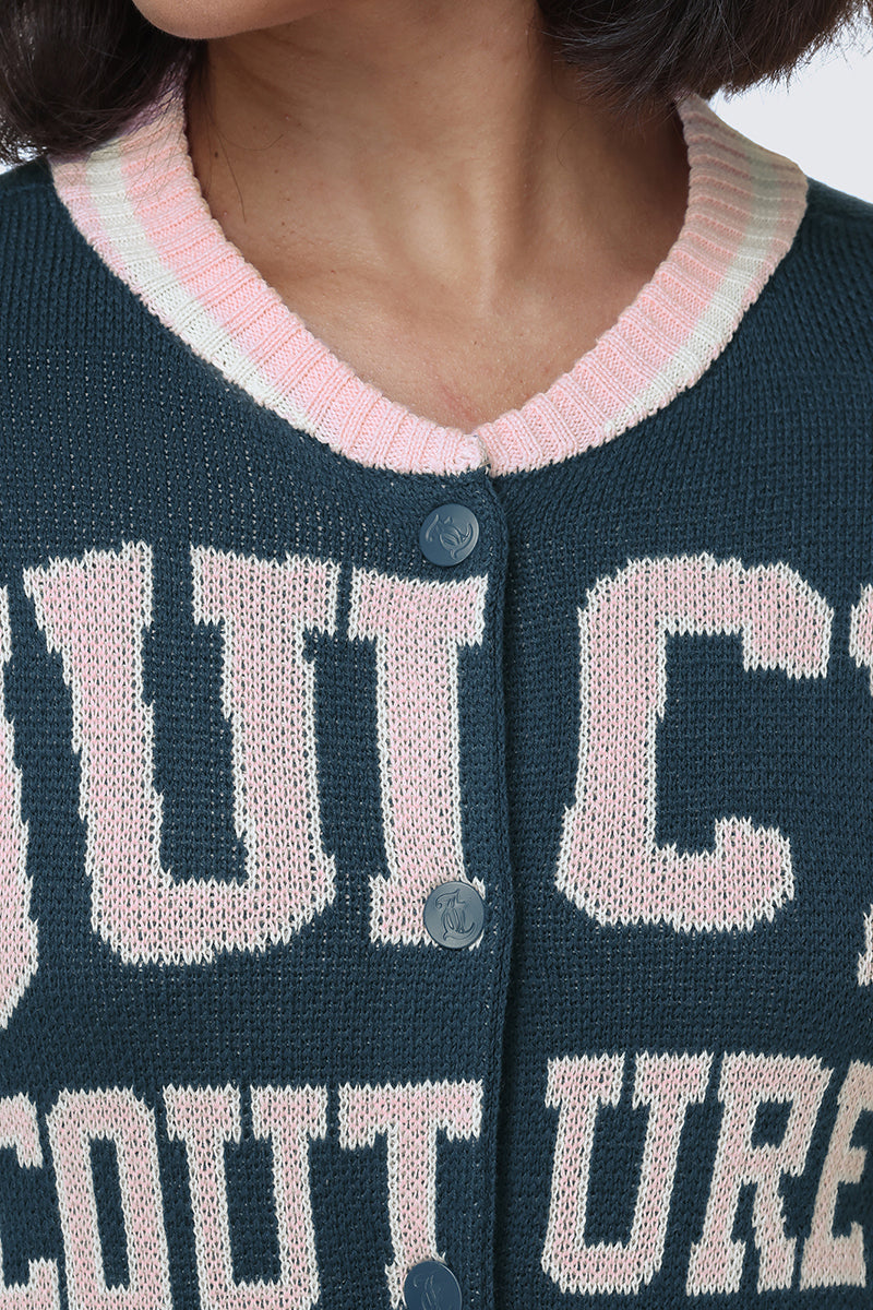 Collegiate Knit Bomber Jacket