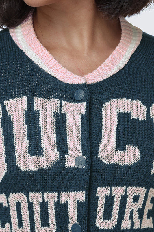 Collegiate Knit Bomber Jacket