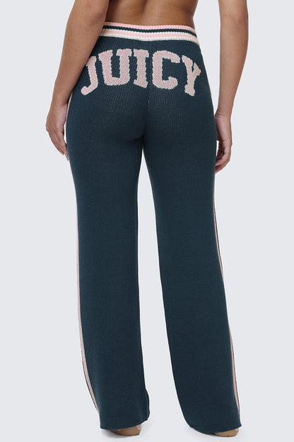 Collegiate Knit Wide Leg Pants