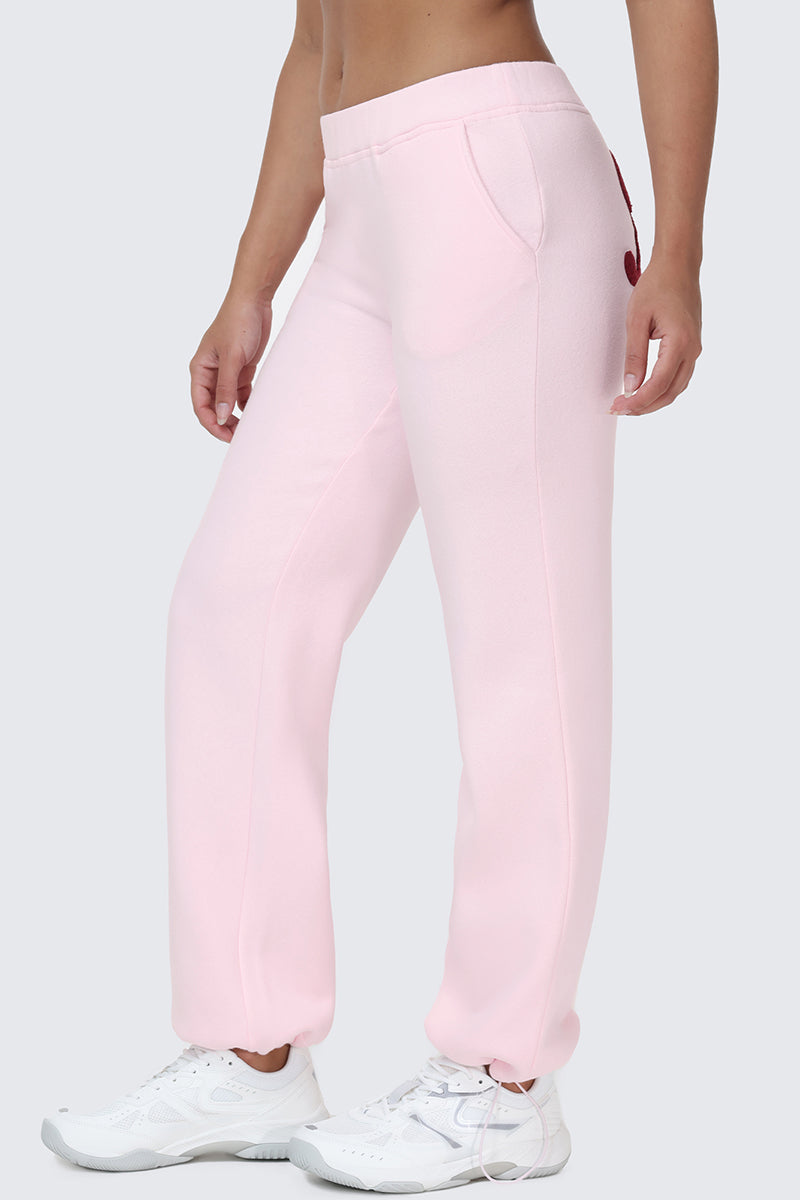 Embroidered Knit Bubble Leg Pants