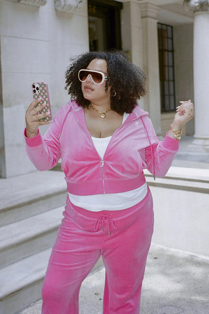 Plus-Size OG Big Bling Velour Hoodie