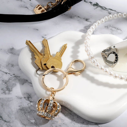Crown Charm Rhinestone Keychain Bag Charm